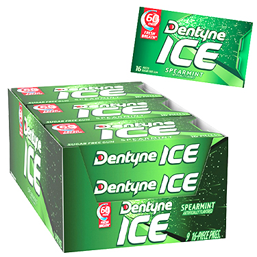 Dentyne Ice Spearmint Sugar Free Gum 9ct Box 