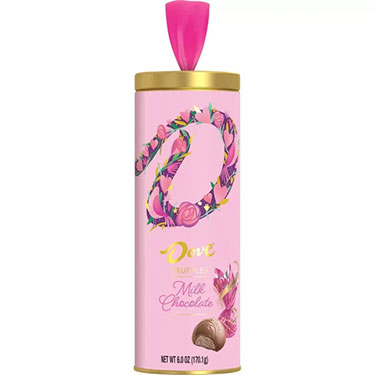 Dove Milk Chocolate Valentines Truffle Tube 6oz 