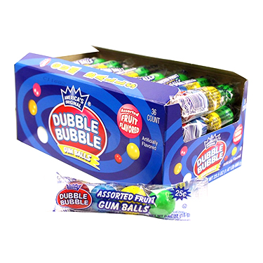 Dubble Bubble Gum Balls 36ct Box 