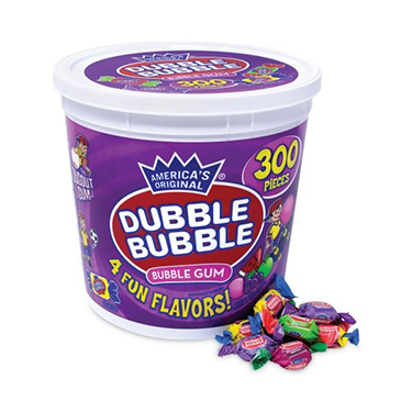 Dubble Bubble Bubble Gum Assorted 300ct Tub 