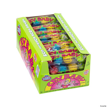 Dubble Bubble Cry Baby Extra Sour Bubble Gum 36ct Box 
