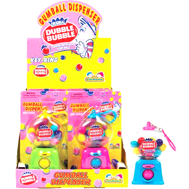 Kidsmania Dubble Bubble Keyring Dispenser 12ct Box 