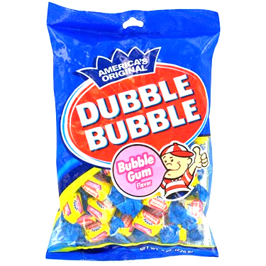 Dubble Bubble Original Twist Bubble Gum 4.5oz Bag 