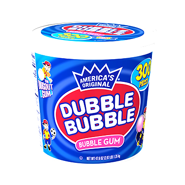 Dubble Bubble Original Bubble Gum 300ct Tub 