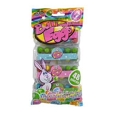 Easter Bubblegum Eggs 4pk 3.4oz Peg 