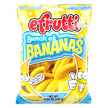 eFrutti Gummi Bunch Of Bananas 3.5oz Bag 