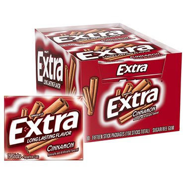 Extra Cinnamon Sugar Free Gum 10ct Box 