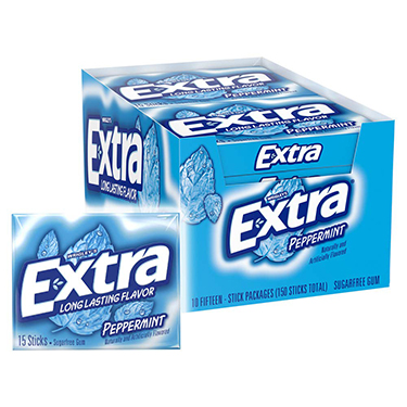 Extra Peppermint Sugar Free Gum 10ct Box 