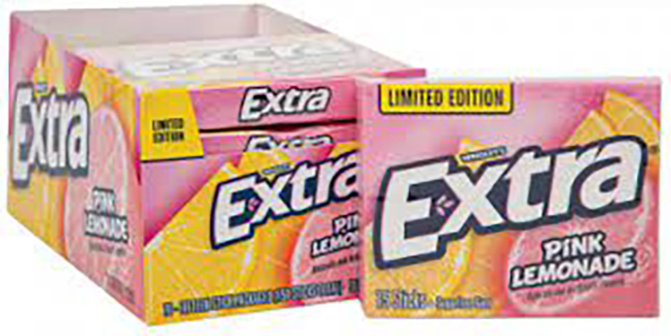 Extra Pink Lemonade Sugar Free Gum 10ct Box 