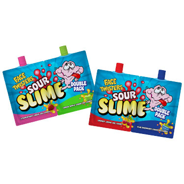 Face Twisters Sour Slime Liquid Gel Candy 18ct Box 