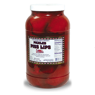 Farm Fresh Pickled Pork Lips Gallon Jar 