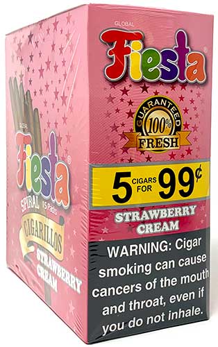 Fiesta Cigarillos Strawberry Cream 15ct 