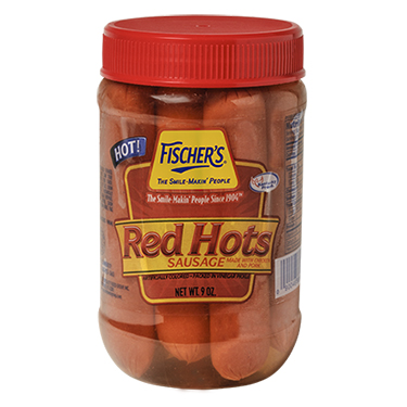 Fischers Red Hots Sausage 9oz Jar 