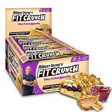 Fit Crunch Peanut Butter and Jelly Protein Bars 12ct Box 