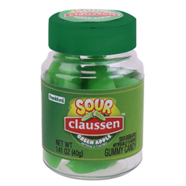 Frankford Holiday Sour Gummy Pickle Spears Mini 1.41oz Jar 