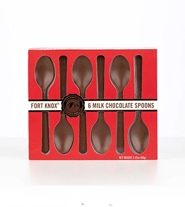 Fort Knox Milk Chocolate Spoons 6ct Box 