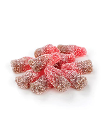 Gustafs Sour Cherry Cola Gummi Bottles 4.4lb Bag 