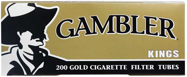 Gambler Cigarette Tubes Gold King Size 200ct Box 