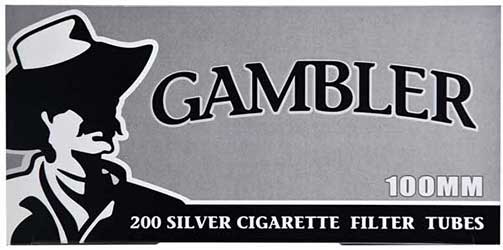 Gambler Cigarette Tubes Silver 100s 200ct Box 