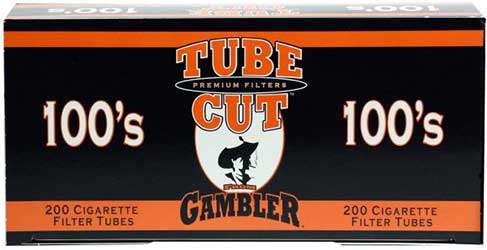 Gambler Tube Cut Cigarette Tubes Full Flavor 100s 200ct 