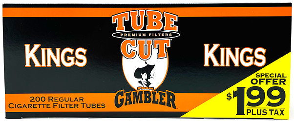 Gambler Tube Cut Cigarette Tubes Full Flavor King Size PP $1.99 200ct 