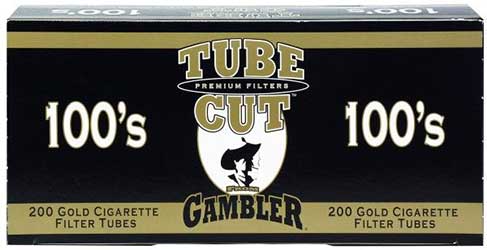 Gambler Tube Cut Cigarette Tubes Light 100s 200ct 