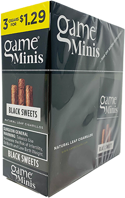 Game Minis Cigarillos Black Sweets 15ct 