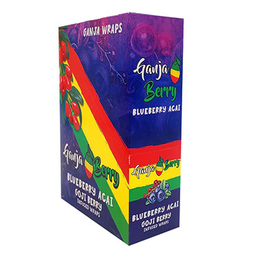 Ganja Berry Wraps Acai Blueberry 25 Packs of 2 