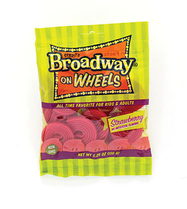 Gerrit Broadway Licorice Wheels Strawberry 5.29oz Bag 