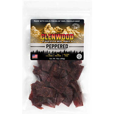 Glenwood Jerky Old Style Peppered 10oz Bag 