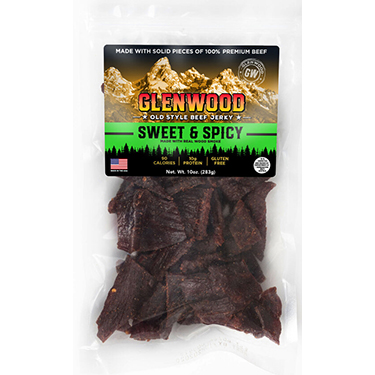 Glenwood Jerky Old Style Sweet and Spicy 10oz Bag 