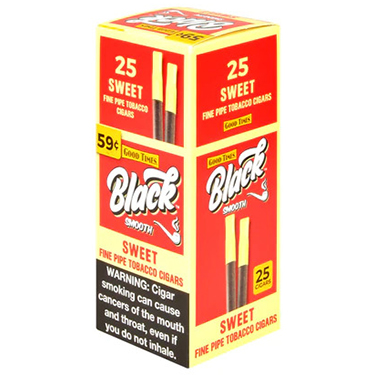 Good Times Black Smooth Sweet Cigars 25ct Box 