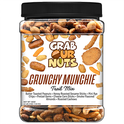 Grab Our Nuts Trail Mix Crunchy Munchie 36oz Jar 