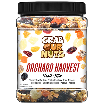 Grab Our Nuts Trail Mix Orchard Harvest 40oz Jar 