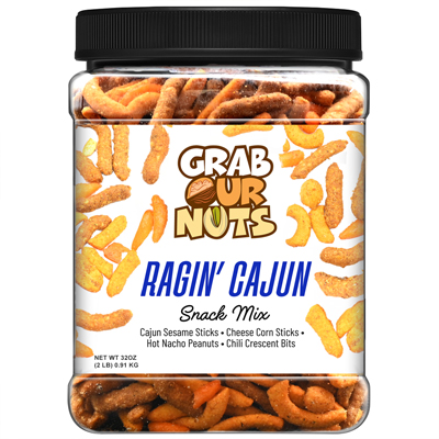 Grab Our Nuts Snack Mix Ragin Cajun 32oz Jar 