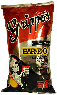 Grippos BBQ Potato Chips Half Pounder 8oz Bags 12ct 