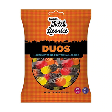 Gustafs Licorice Dutch Duos 5.29oz Bag 