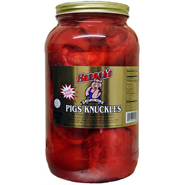 Hannahs Pickled Pigs Knuckles 4.25lb Jar 