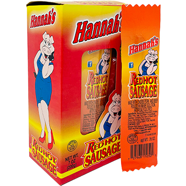 Hannahs Red Hot Sausage 10ct Box 