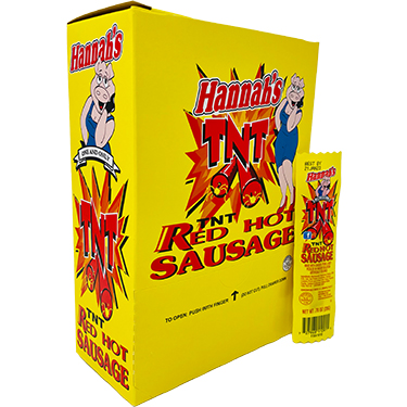 Hannahs TNT Red Hot Sausage 50ct Box 