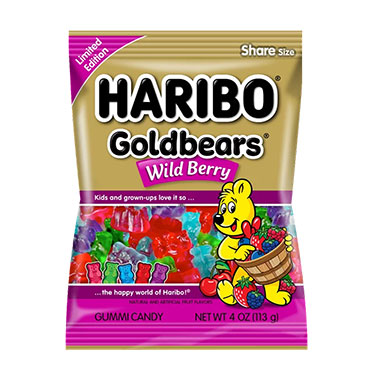 Haribo Goldbears Wild Berry 4oz Bag 