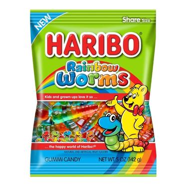 Haribo Rainbow Worms 5oz Bag 