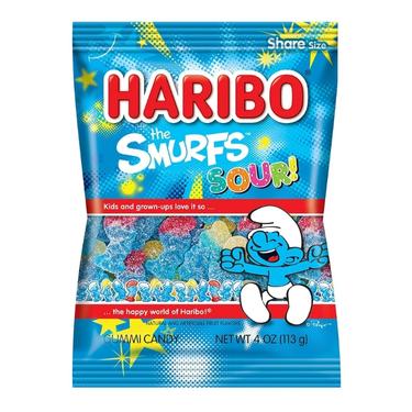 Haribo Sour Smurfs 4oz Bag 