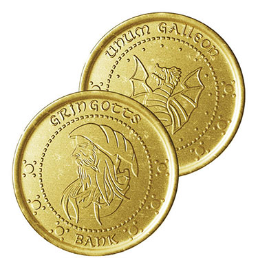Harry Potter Gringotts Galleon Milk Choco Coin .81 oz 24 ct 