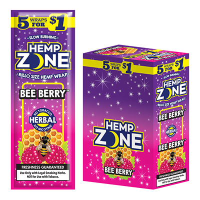 Hemp Zone Wraps Bee Berry 15 Pack 