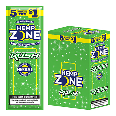 Hemp Zone Wraps Kush 15 Pack 