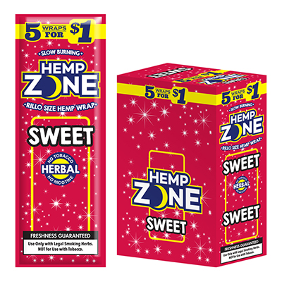 Hemp Zone Wraps Sweet 15 Pack 