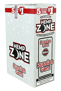 Hemp Zone Wraps Russian Gem 15 Pack 