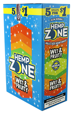 Hemp Zone Wraps Wet and Fruity 15 Pack 