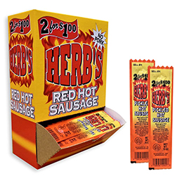 Herbs Red Hot Sausage 50ct Box 